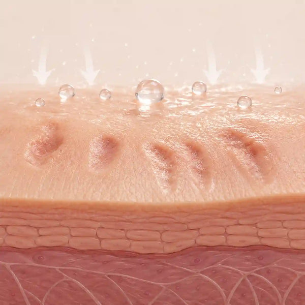 Skin holds hydration